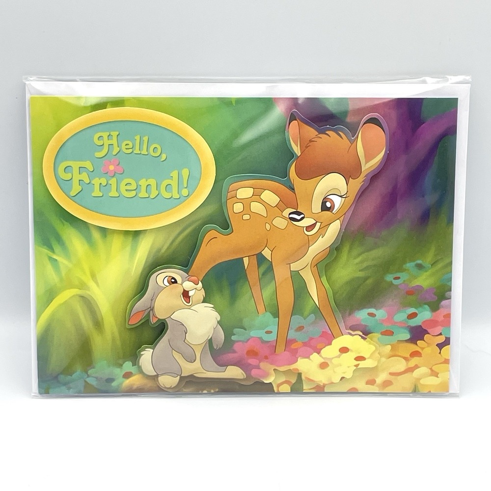 Disney Bambi Thumper‎ Pop-Up Fold Out Story Greeting Card 2007 New Seasons 5 X 7
